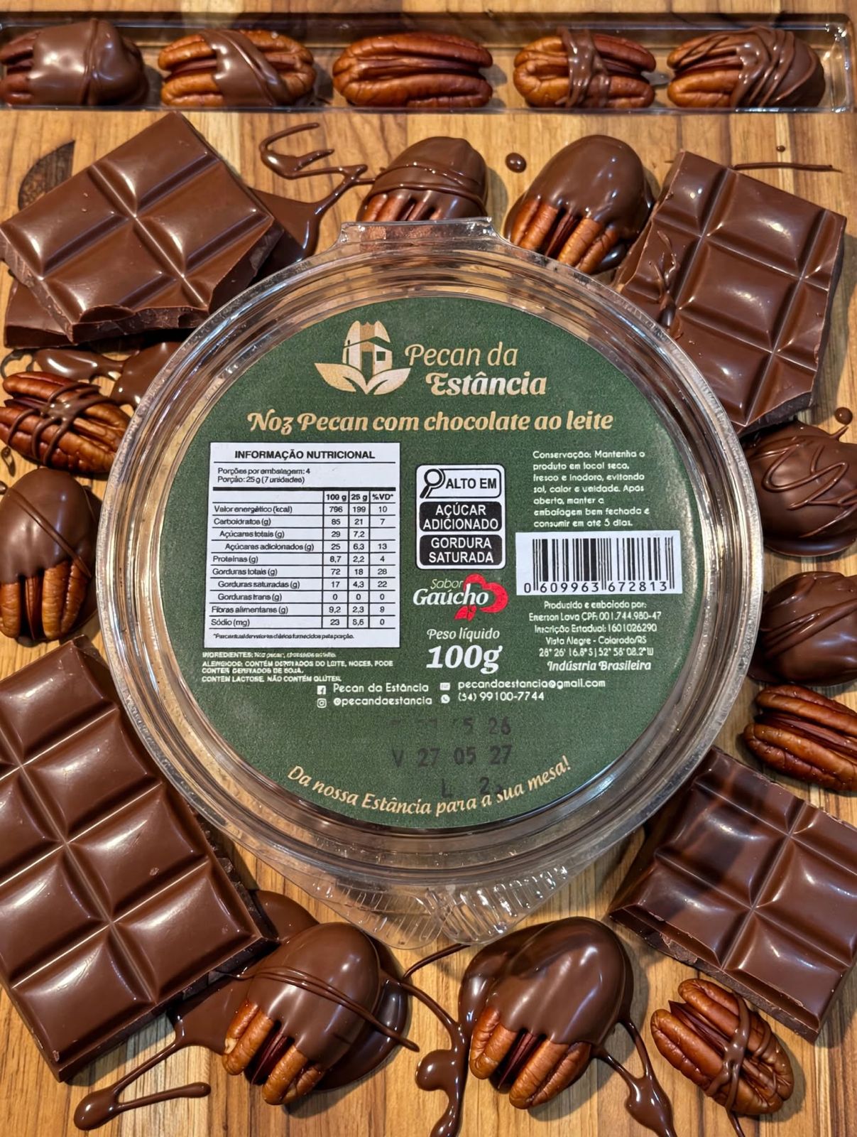 Nozes com Chocolate ao Leite